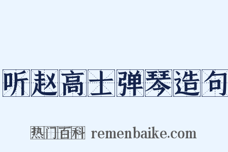 听赵高士弹琴造句是什么意思的图片